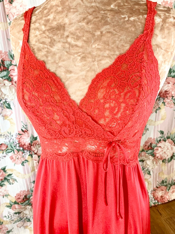 New~Candy Cane Red Olga Nightgown - image 1