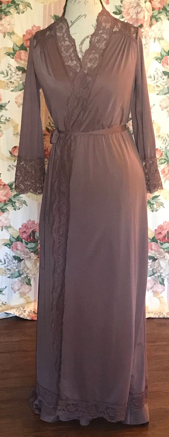 Sale~Beautiful Chocolate Brown Olga Robe set - image 4