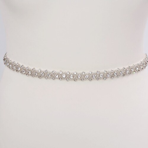 thin rhinestone belt