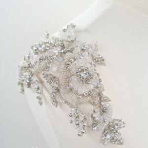 Wedding bridal dress straps beaded embroidery embellishment DEBORAH