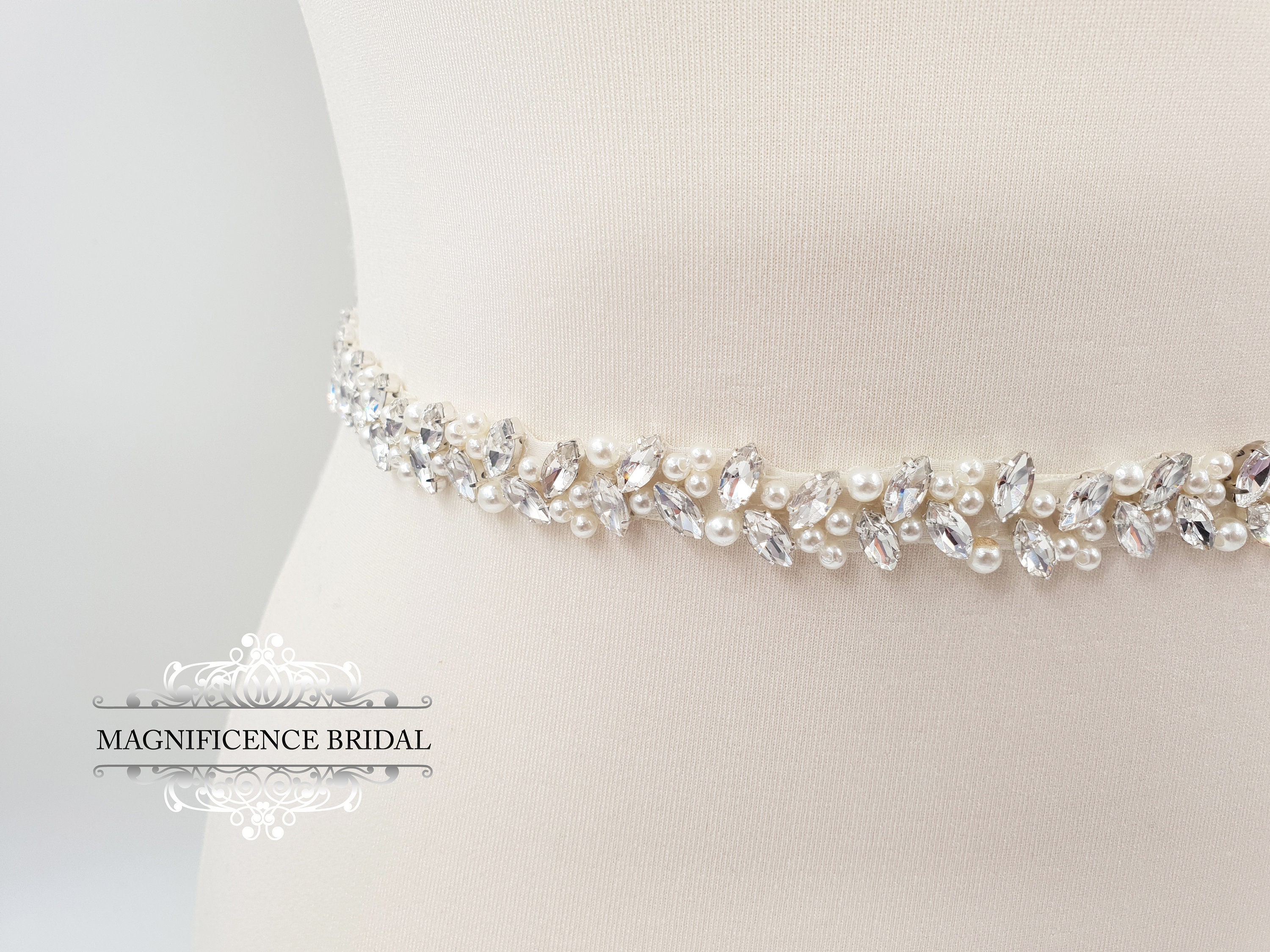 Elegant Pearl Bridal Belt – GetAVeil