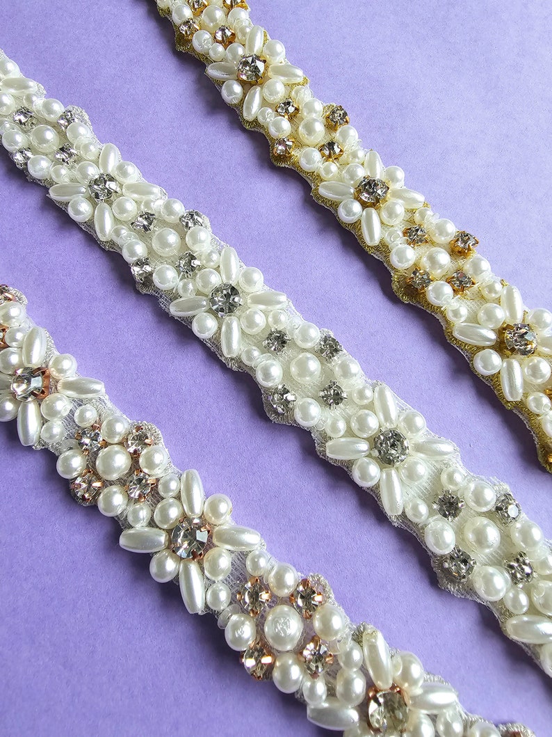 Écharpe de mariée, ceinture de mariée fine, ceinture de mariée fine, ceinture de perles fine, ceinture de mariage fine, ceinture de mariage, ceinture fine, ceinture de mariage perlée, ELINA image 8