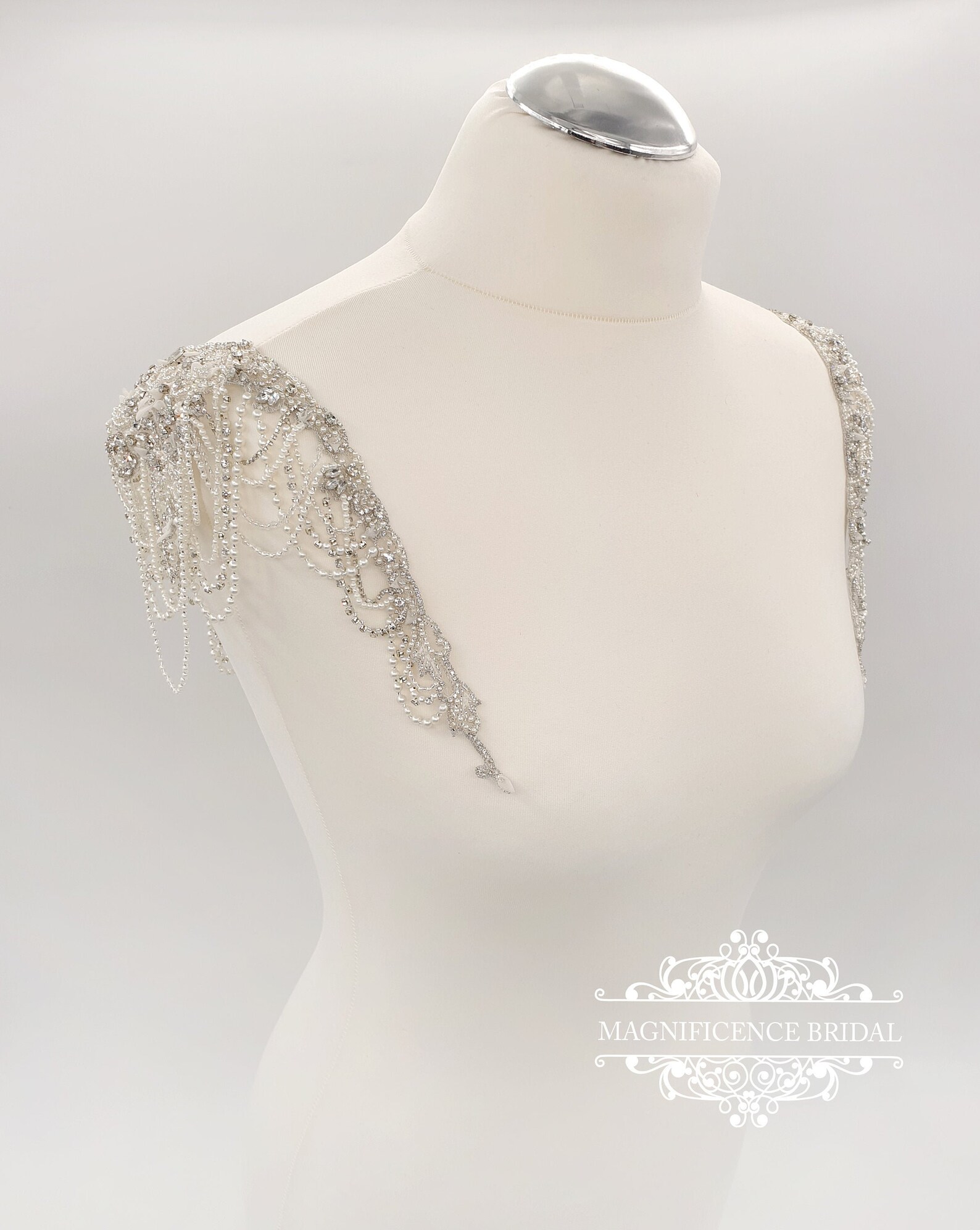 Bridal straps pearl straps wedding dress Beaded shoulders | Etsy