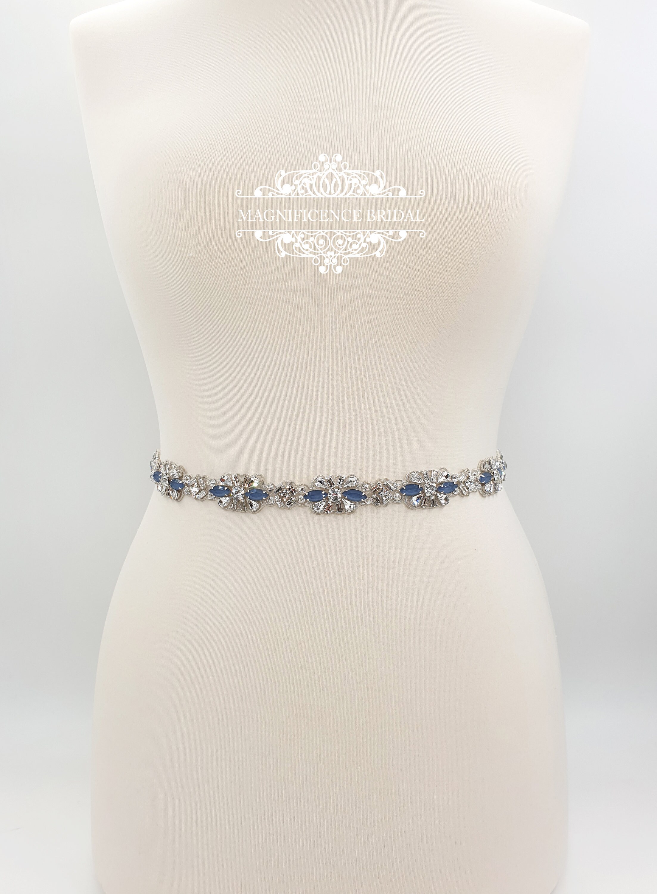 blue wedding belt