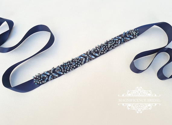 Blue Bridal Belt Navy Bridal Belt 