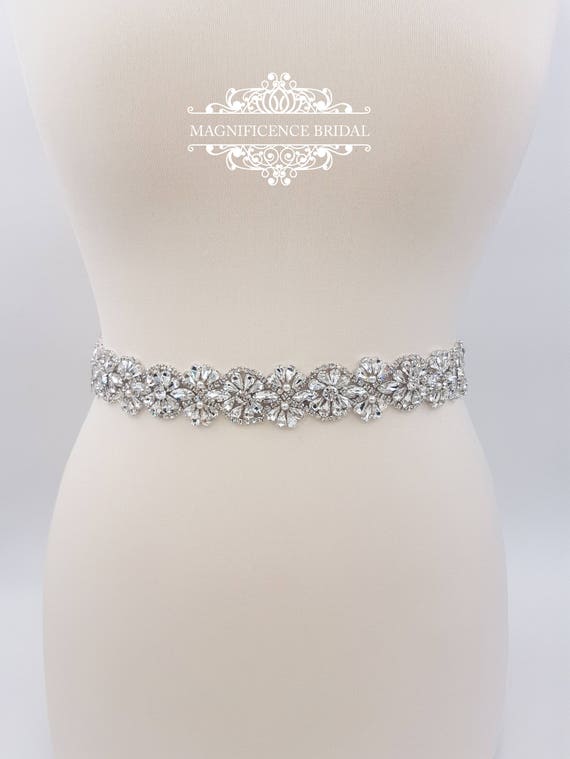 Bridal Belt Wedding Belt Bridal Sash Rhinestone Belt Etsy