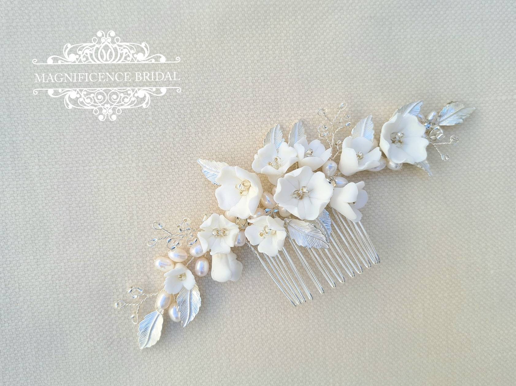 Pearl Bridal Hair Accessories - Etsy UK Pearl Bridal Hair Accessories - Etsy UK