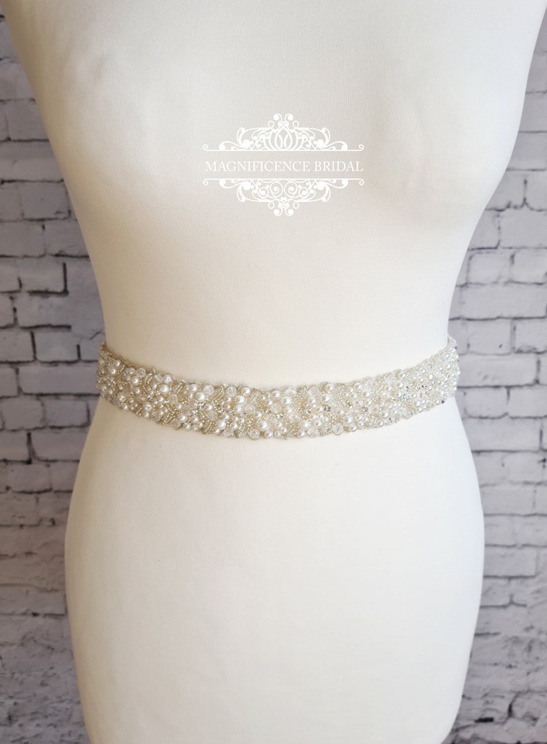 Pearl Bridal Belt Bridal Belt Wide Bridal Belt Wedding Etsy