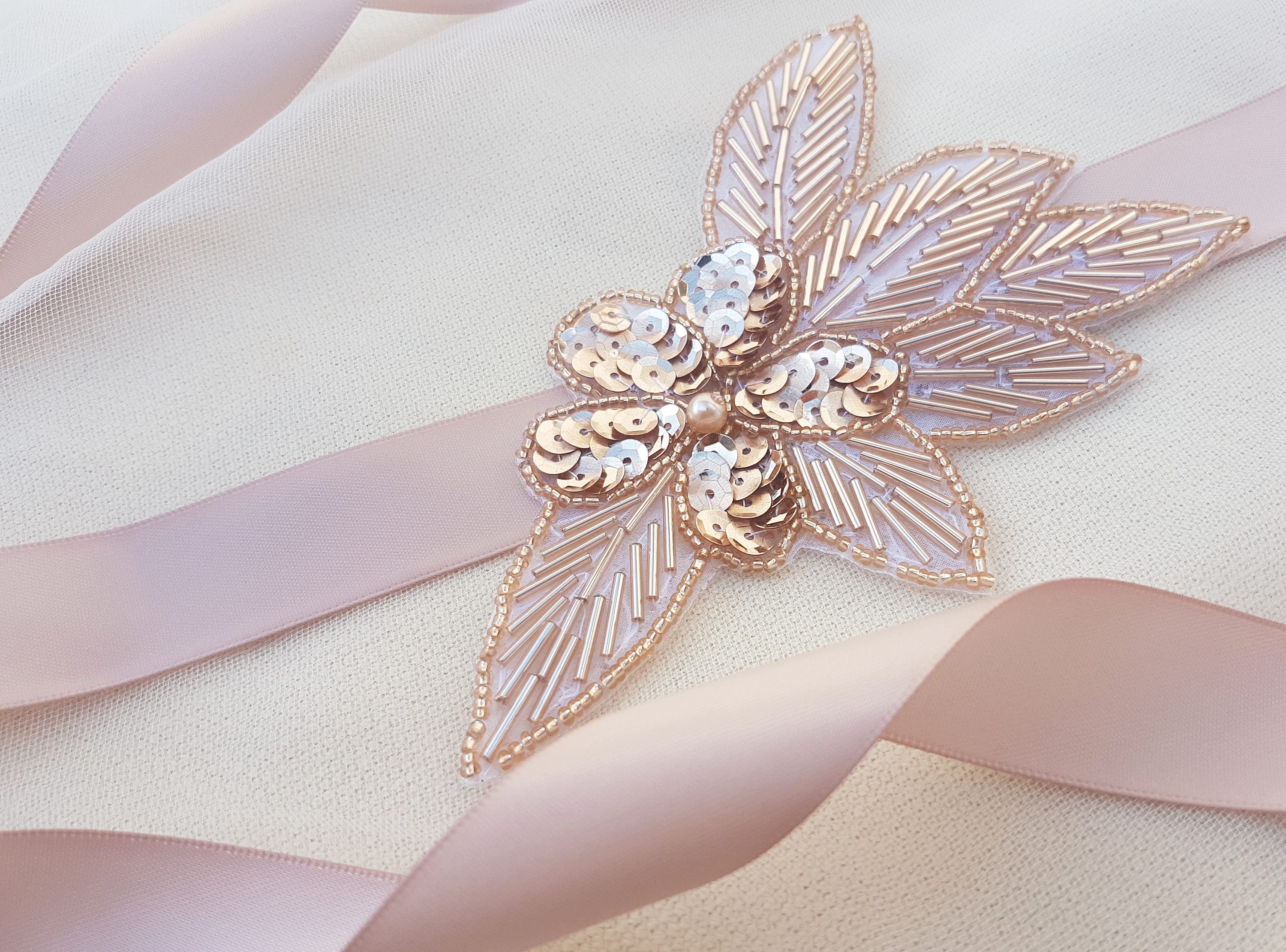 rose gold bridesmaid belt