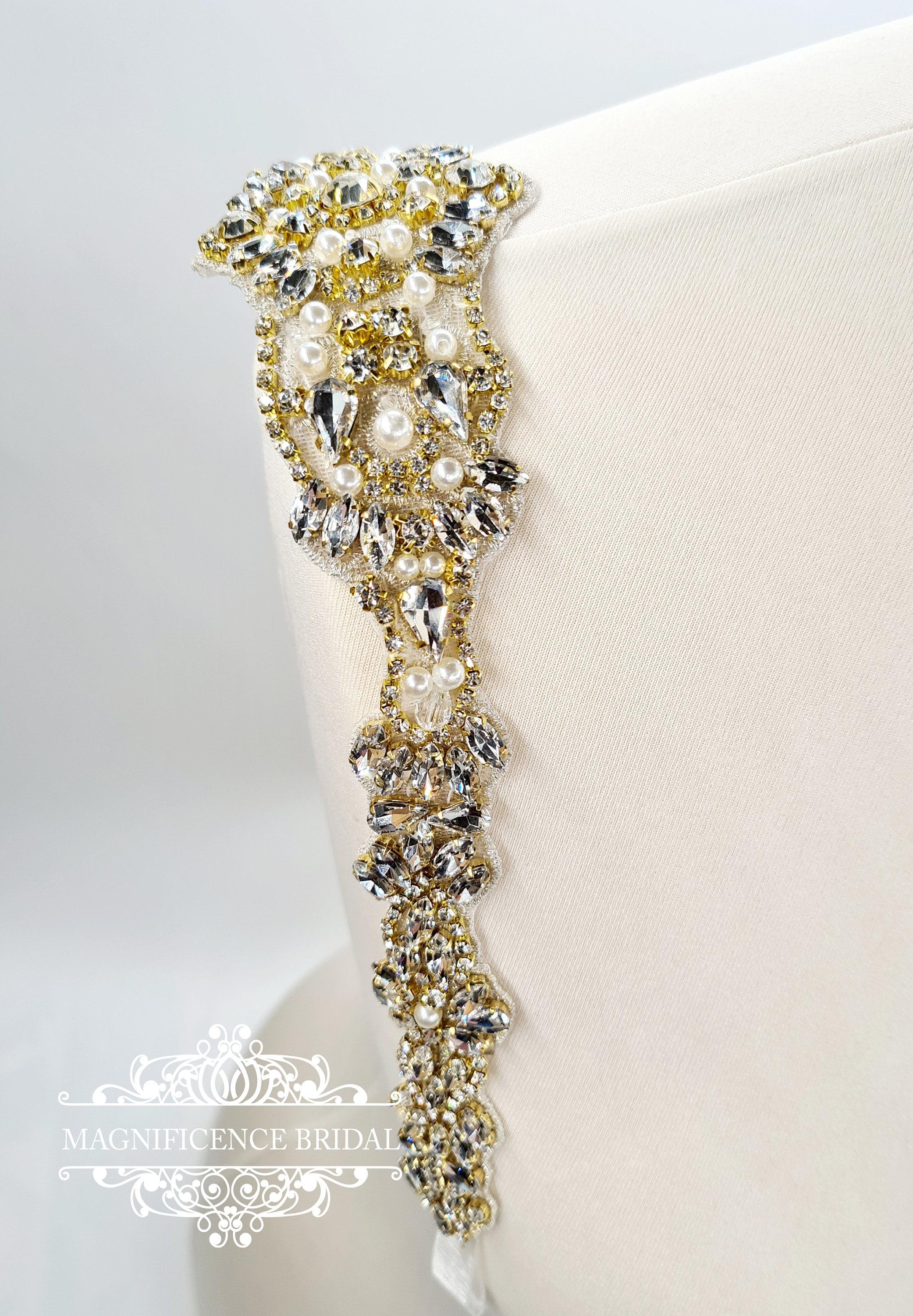 Crystal straps, wedding dress, Beaded shoulders, beaded belt, beaded straps, bridal accessories