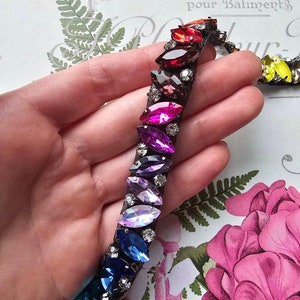 Regenboog skinny strass trots riem AOIFE afbeelding 10