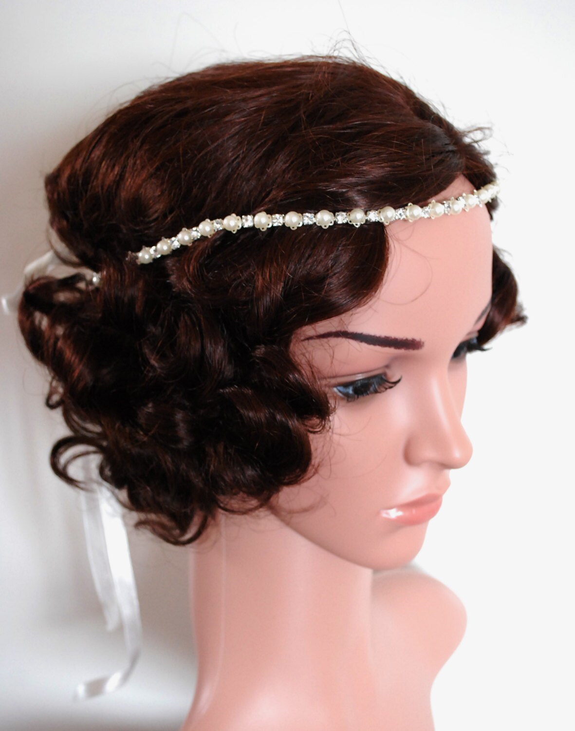 Pearl Forehead Band, Pearl Headband, Forehead jewellery, ivory hair jewellery, boho chain