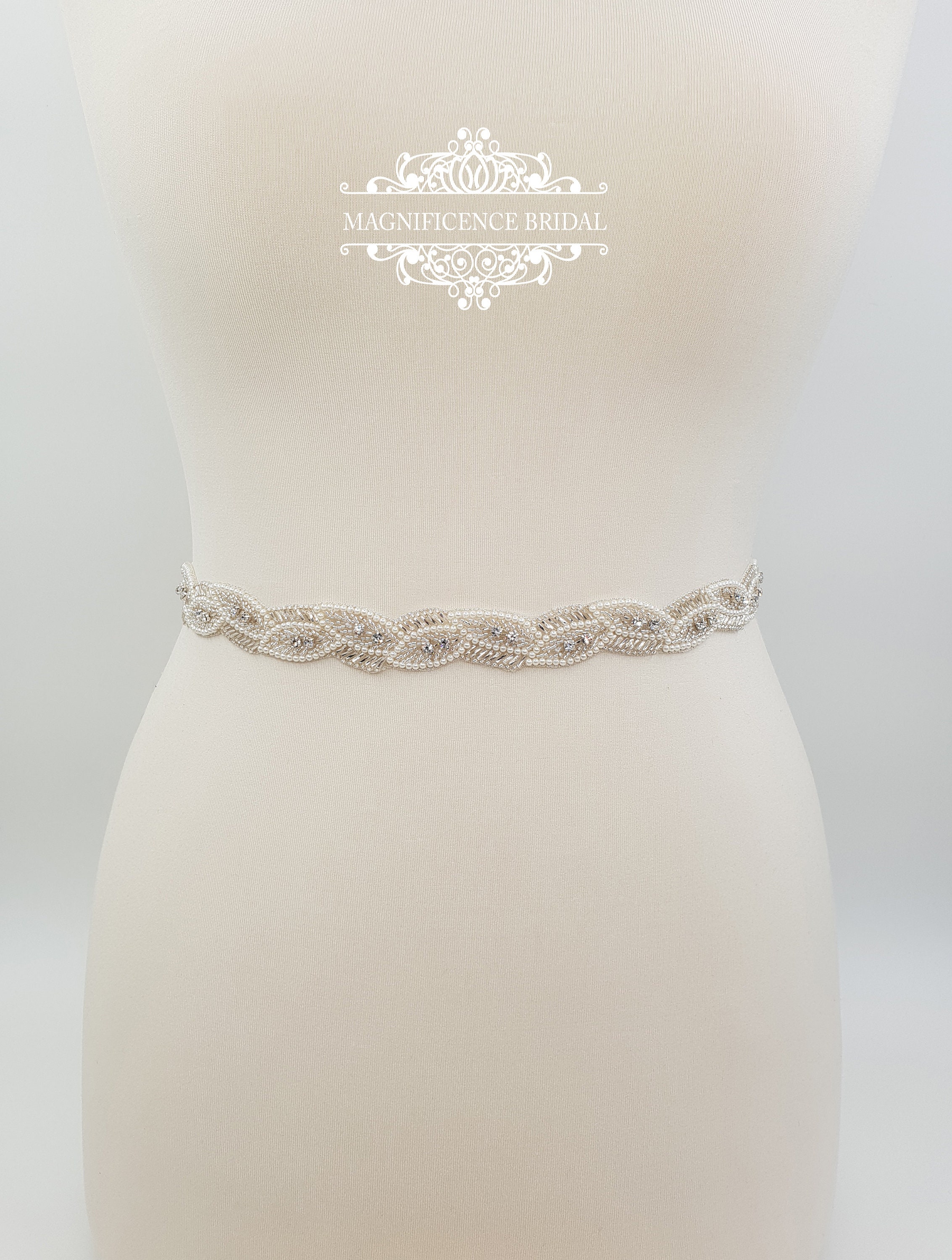 Leaf belt, Bridal belt, pearl belt, wedding belt, leaves