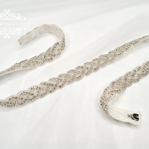 Ceinture tressée pour robe de mariée en strass BRENDA image 3