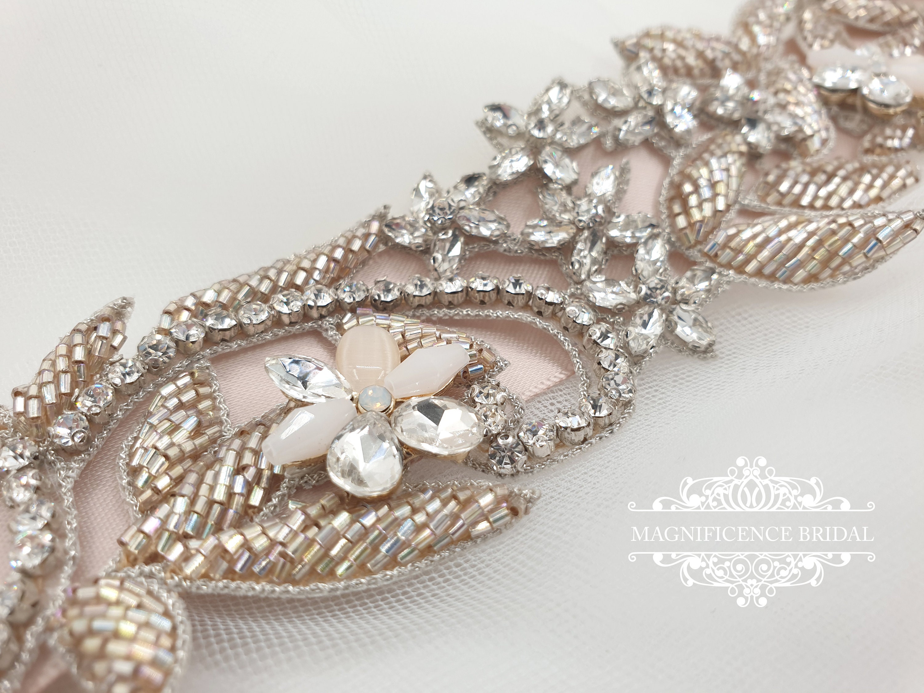 Blush bridal belt, wedding dress belt, wedding belt, bridal belt