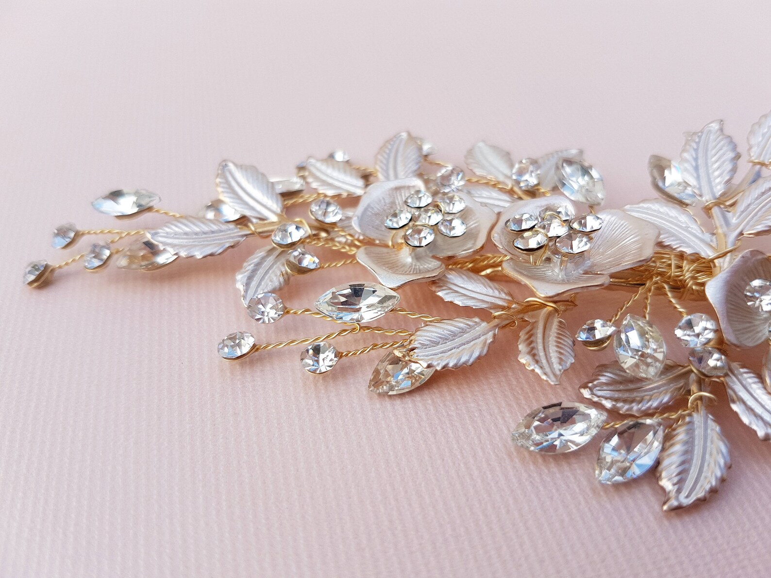 blush headpiece