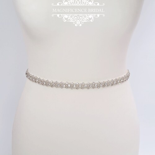 thin rhinestone belt