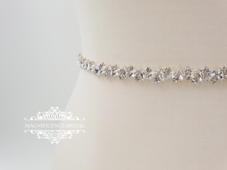 thin rhinestone belt