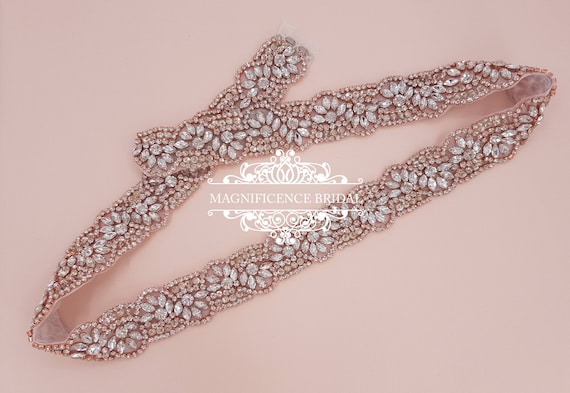 rose gold sash for dress