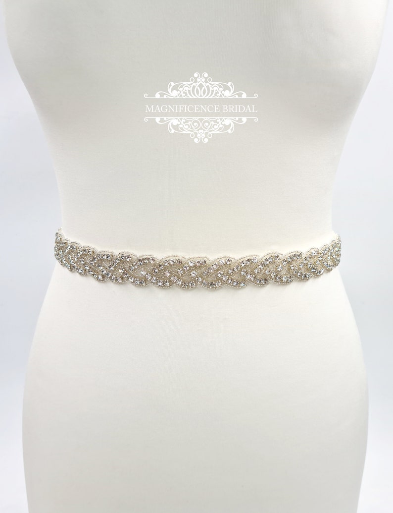 Ceinture tressée pour robe de mariée en strass BRENDA image 6