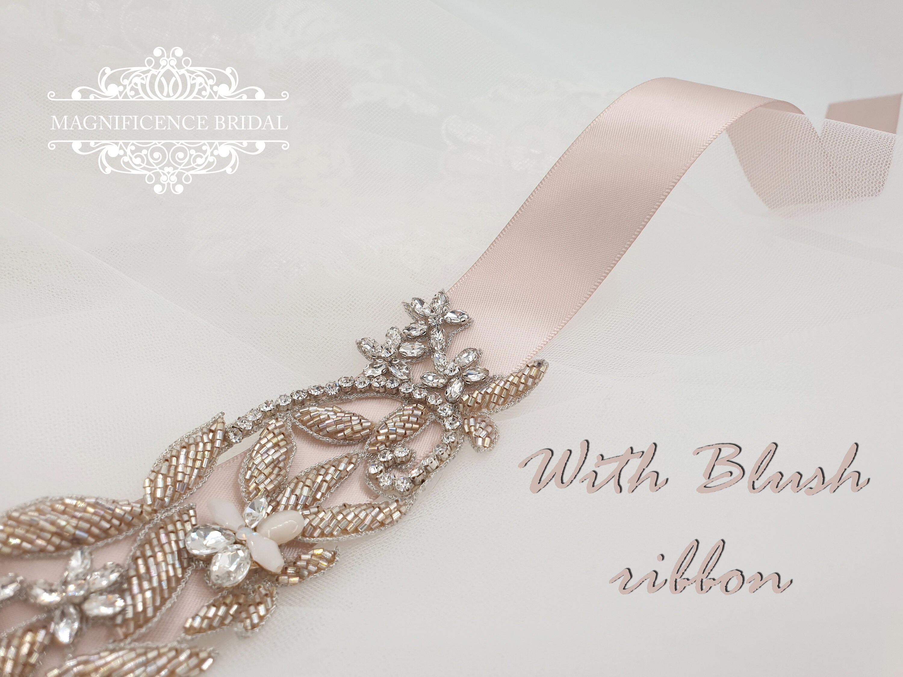 Blush bridal belt, wedding dress belt, wedding belt, bridal belt
