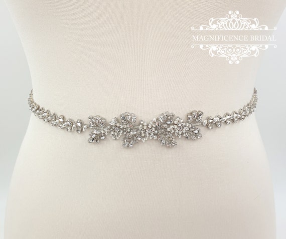 Bridal Belt Bridal Sash Thin Bridal Belt Vintage Bridal Belt