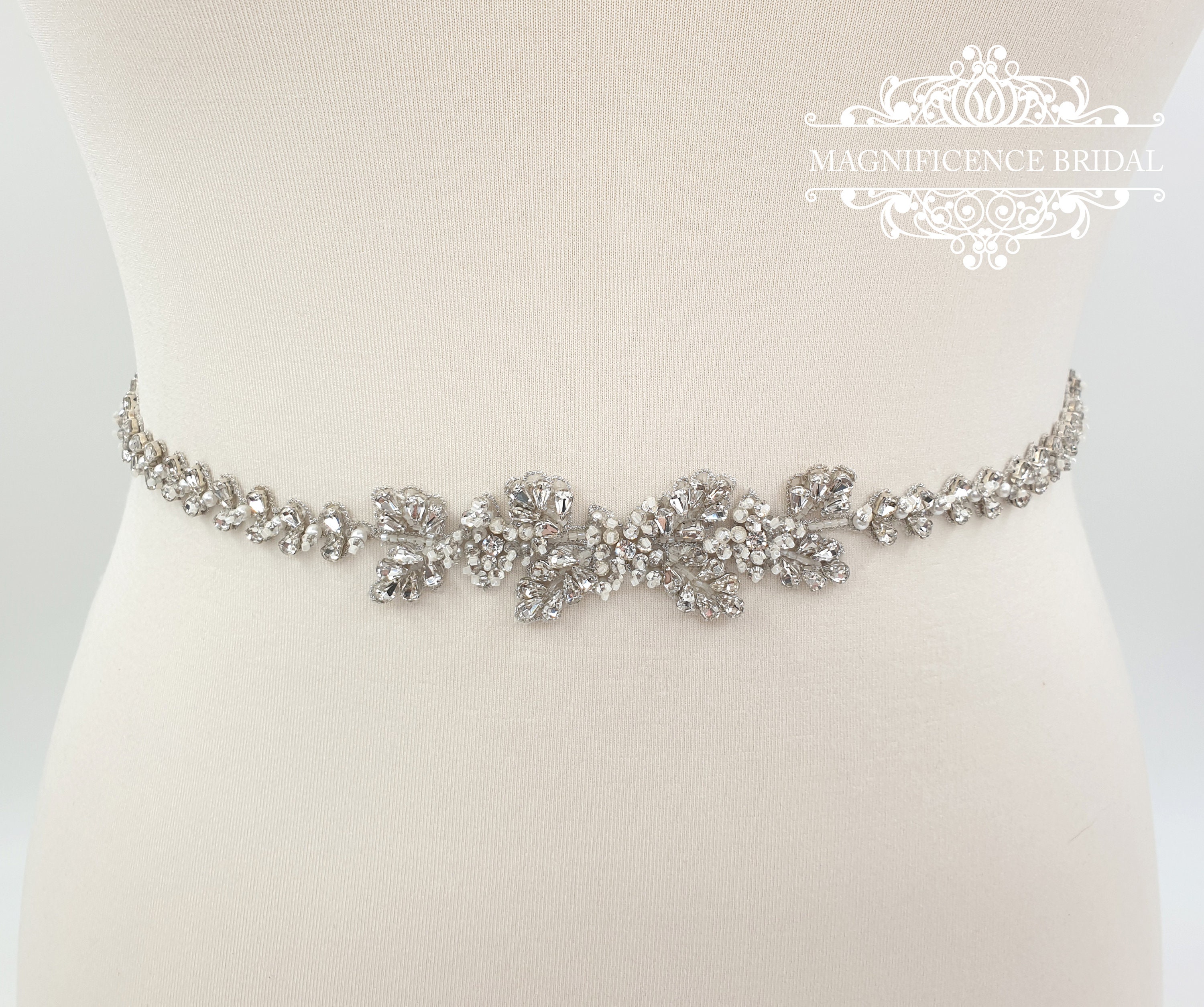 Gorgeous Crystal Bridal Dress Sash Belt Wedding Diamante Vintage Rhinestone 