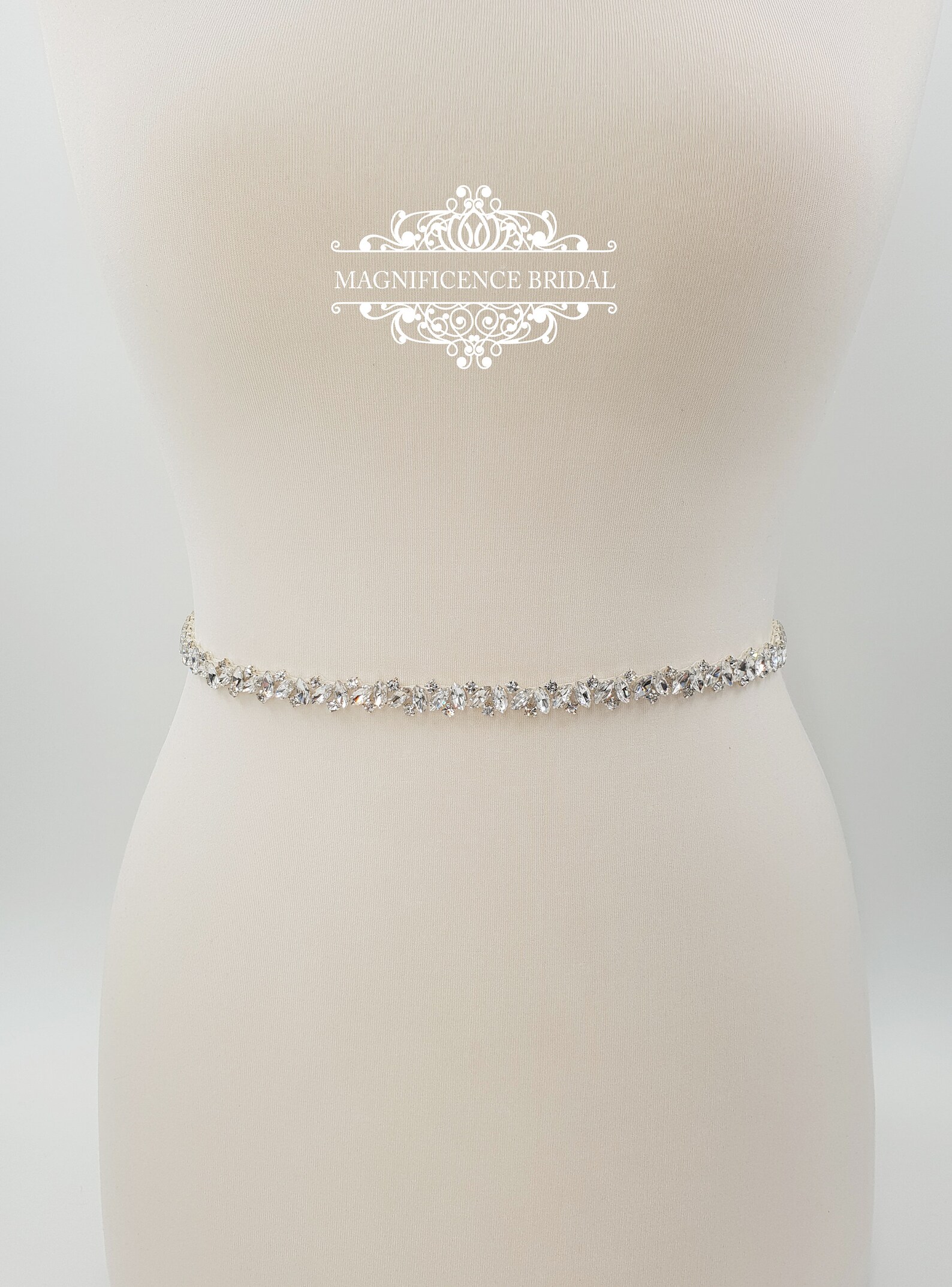 thin rhinestone belt