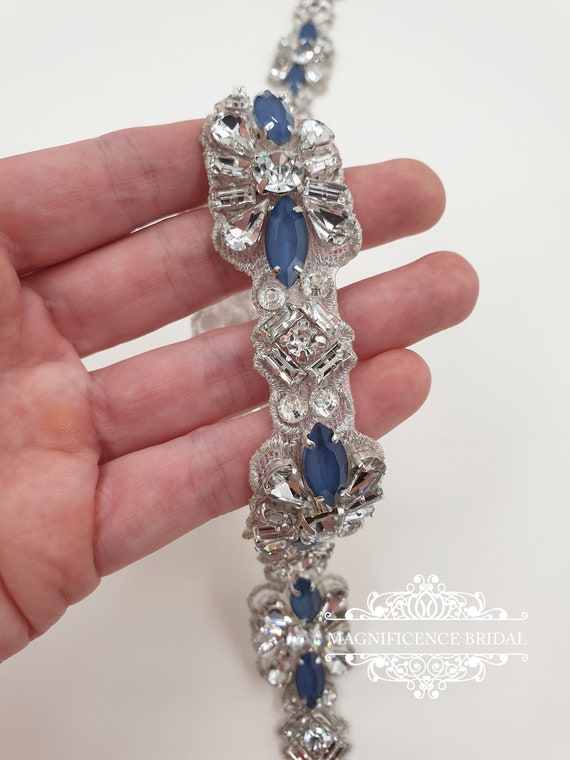 blue wedding belt