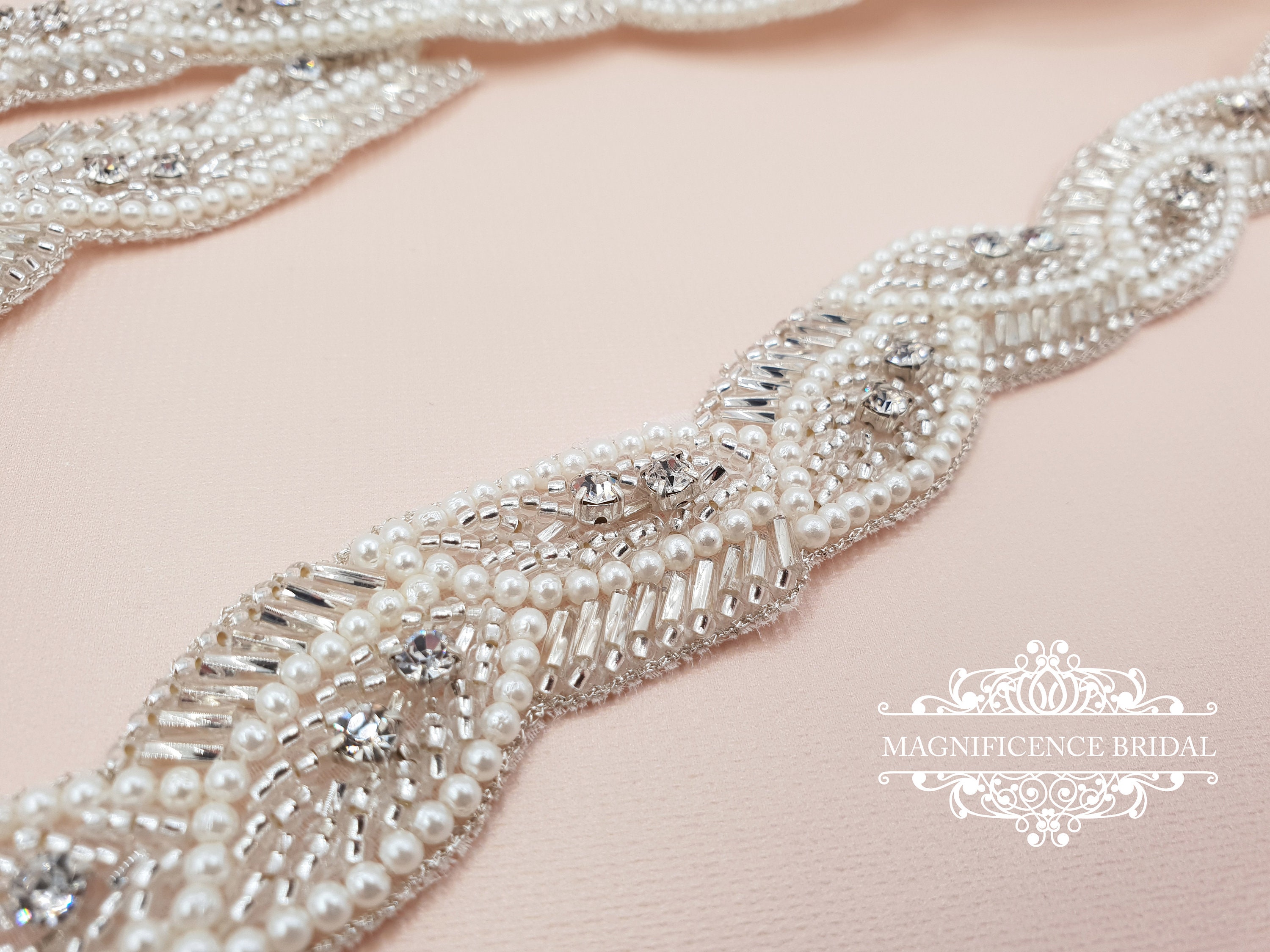 Leaf belt, Bridal belt, pearl belt, wedding belt, leaves bridal belt