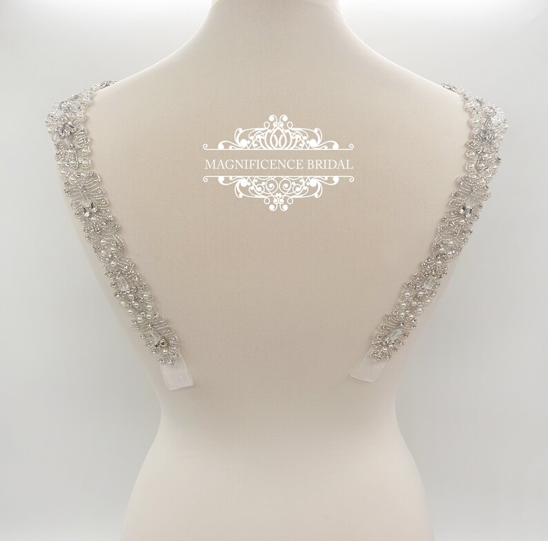 Wedding Dress Straps Crystal Straps Bridal Straps Beaded Etsy