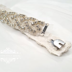 Ceinture tressée pour robe de mariée en strass BRENDA image 7