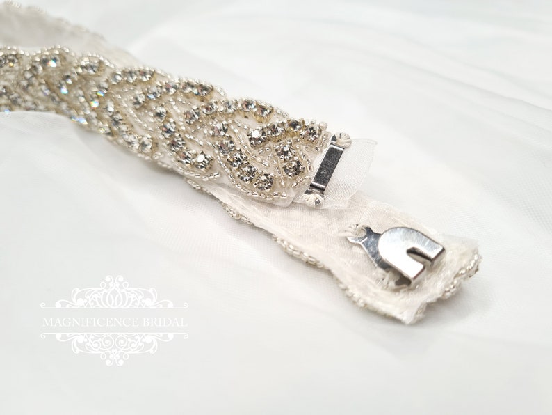 Ceinture tressée pour robe de mariée en strass BRENDA image 7