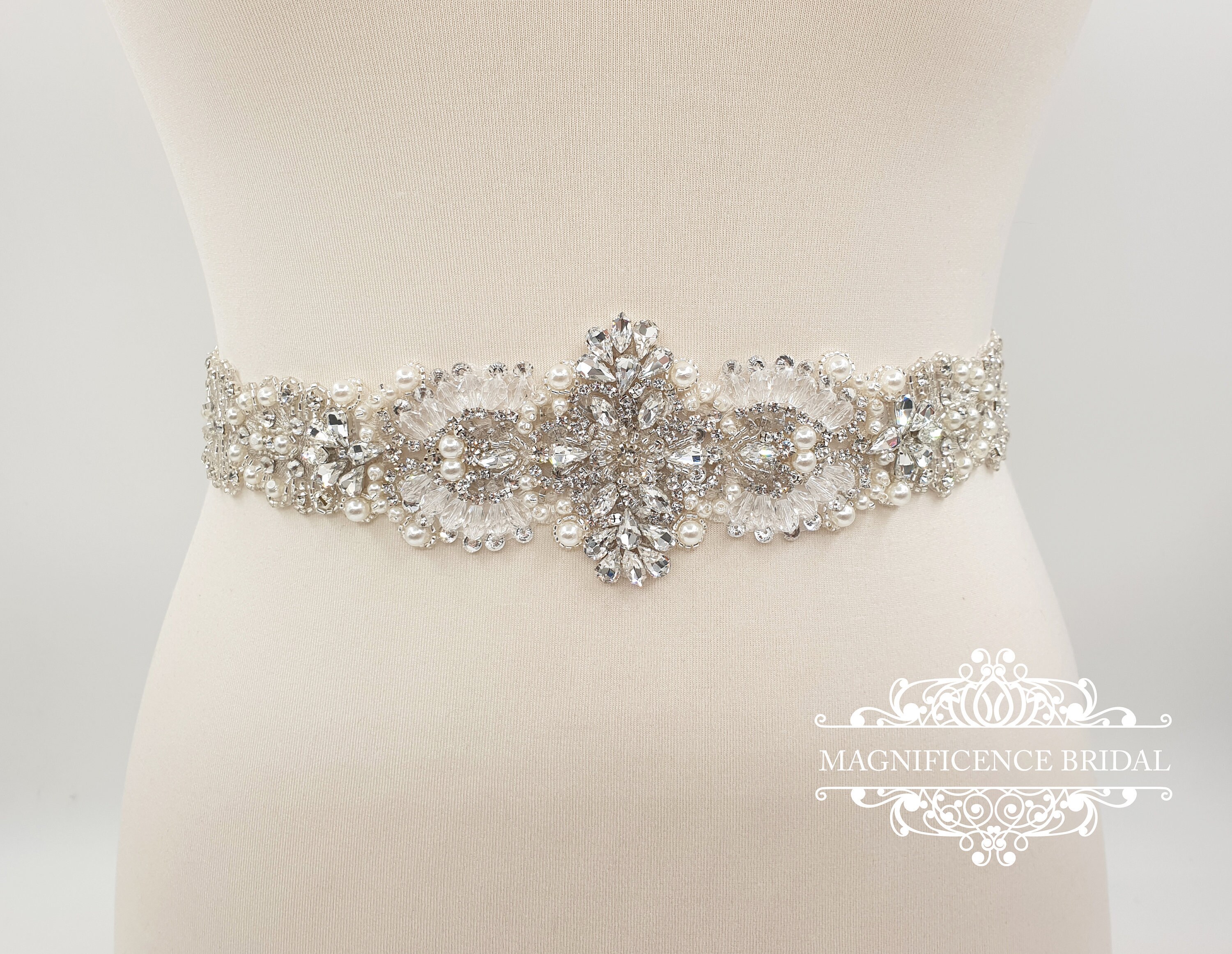 Pearl Bridal Belt Bridal Belt Wedding Dress Belt Diamante Etsy