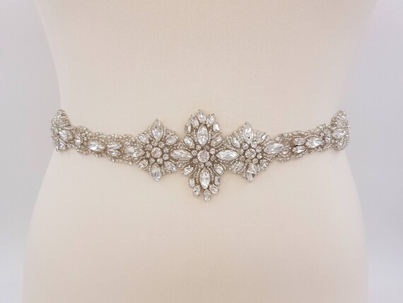 Sweetv Luxury Rhinestone Wedding Belt Bridal Sash Belt Crystal
