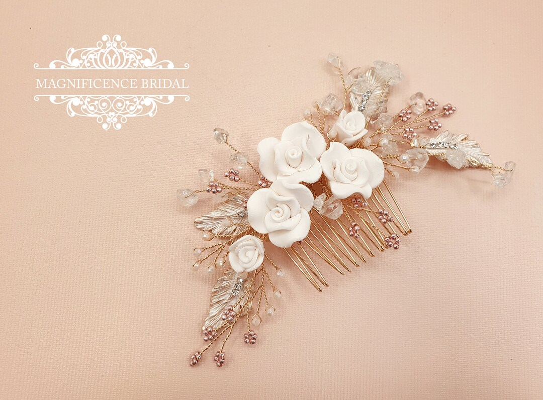 blush headpiece