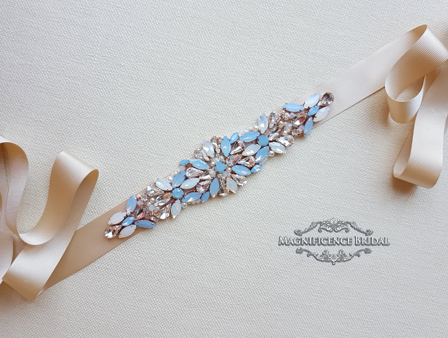 blue wedding sash