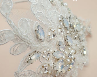 ヘアアクセサリー [odlyworkshop] Lace Headband 1-Purple-Tanzanite-Gold-Crown-