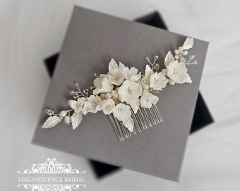 Copricapo da sposa con pettine per capelli con perle JASMINE