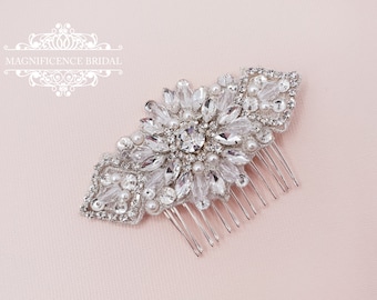 Braut Kopfschmuck, Braut Haarkamm, Hochzeit Haarkamm, Brautkamm, Vintage Haarkamm, Strass Haarkamm, Kristall Haarkamm, ISA