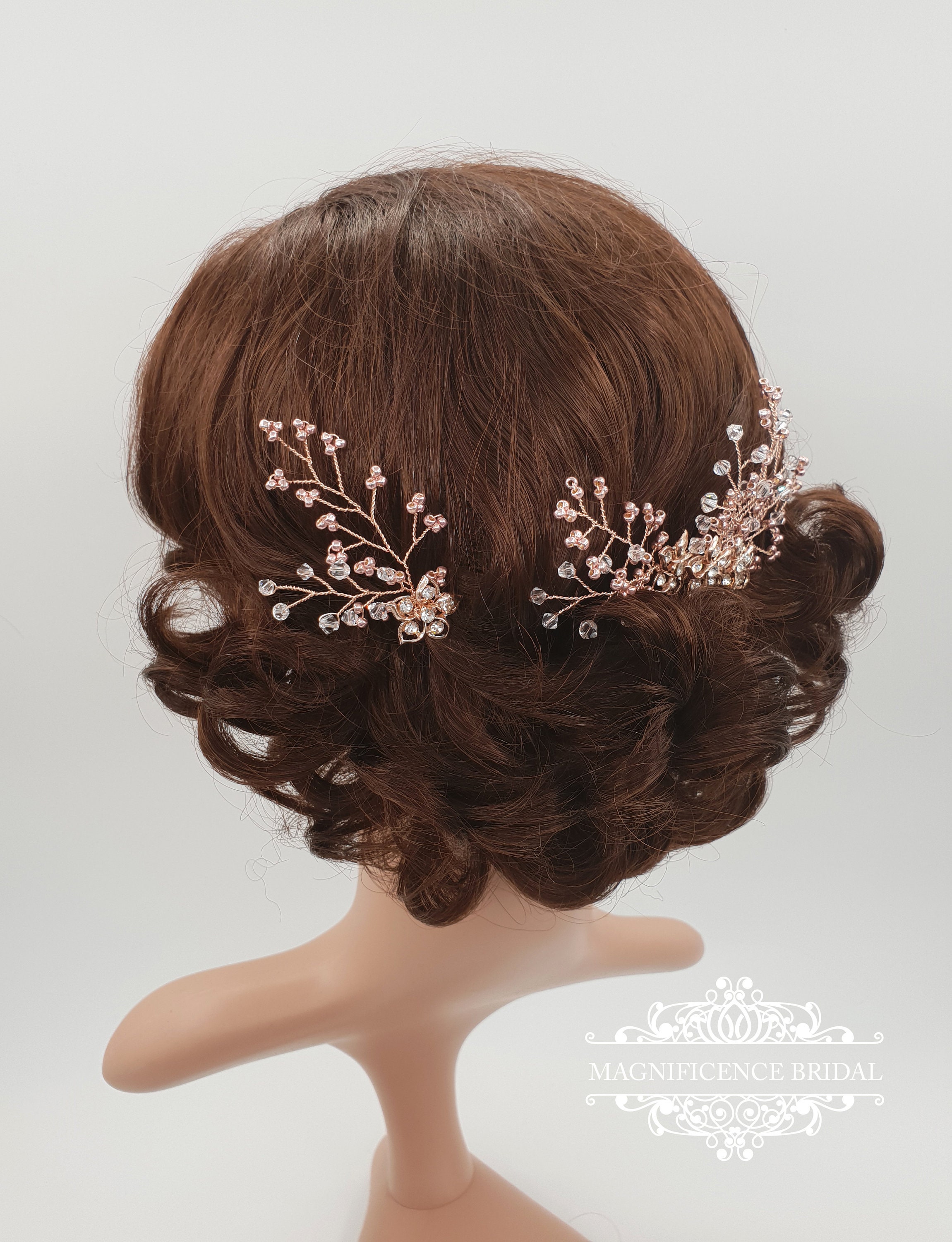 Bridal Hair Pins Wedding Hair Pins Rose Gold Pin Bridal