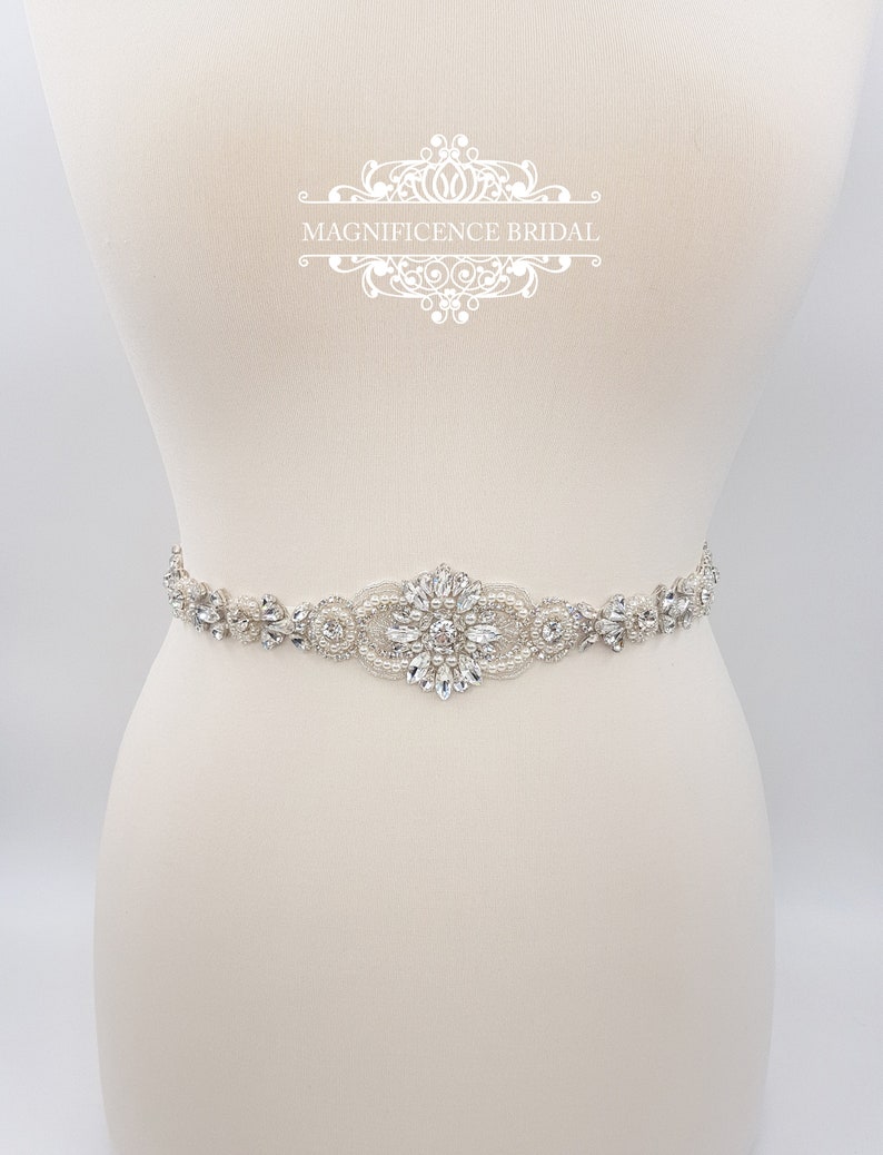 Bridal Belt Pearl Bridal Belt Wedding Dress Belt Diamante Etsy UK