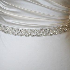 Ceinture tressée pour robe de mariée en strass BRENDA image 1