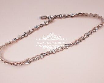 Rose Gold Thin Belt Bridal Belt Thin 