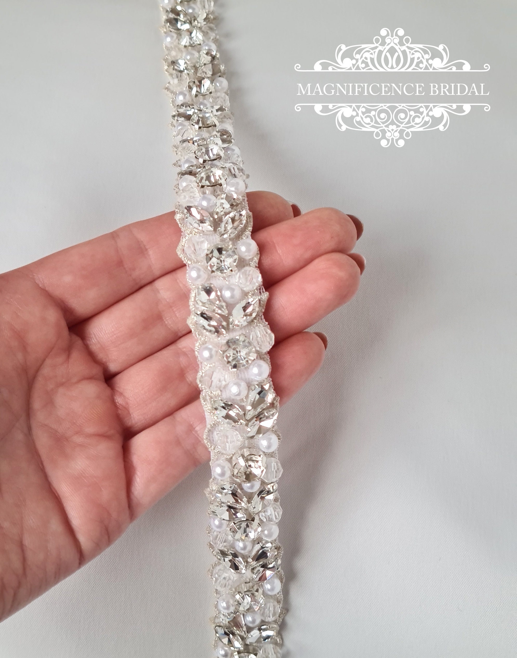 White pearl belt, pearl bridal belt, pearl belt, Bridal belt, thin