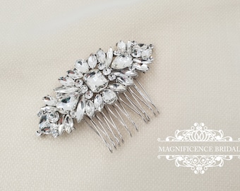 Braut Kopfschmuck, Braut Haarkamm, Hochzeit Haarkamm, Brautkamm, Vintage Haarkamm, Strass Haarkamm, Kristall Haarkamm, LEANNE