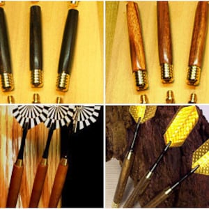 Hand turned Darts Exotic wood, custom weight, precision turned competition darts set of 3 image 4