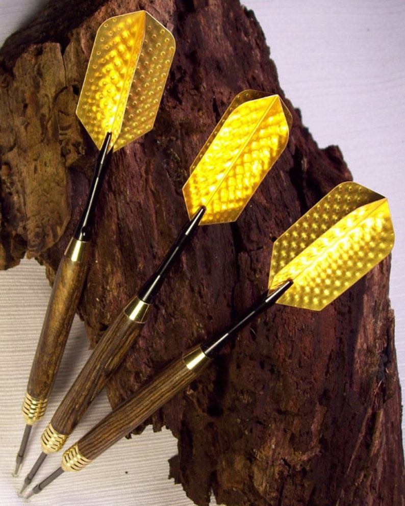 Hand turned Darts Exotic wood, custom weight, precision turned competition darts set of 3 image 1