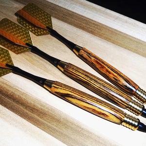 Custom darts - Hand turned - Hardwood, custom weight, precision turned competition darts, Steel Tip AND Soft Tip INCLUDED FREE!! (set of 3)