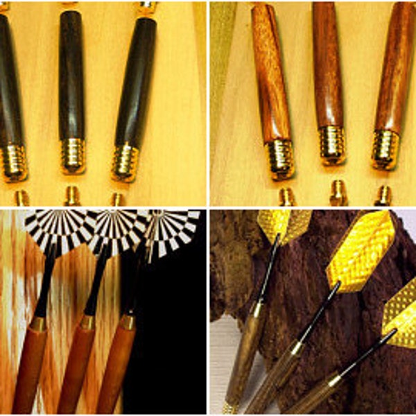 Hand turned - Darts - Exotic Wood, custom weight, precision turned competition darts (set of 3)